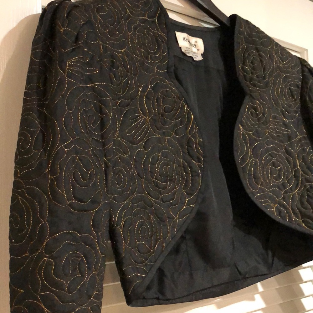 Vintage silk and gold bolero